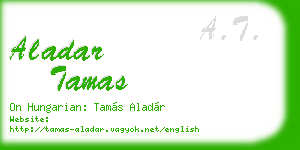 aladar tamas business card